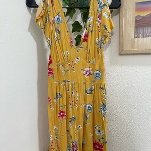 Yellow floral dress